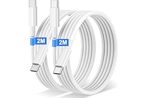 BAMKEY Cavo USB C USB C 2 Pezzi 2M, 60W Cavetto Caricatore Ricarica Rapida Nylon Filo Caricatore USB C per iPhone 16 15 Pro Plus Pro Max, Macbook Air, Pad Pro Air, Samsung Galaxy S24 S23, Huawei, Pixel 7