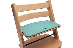 MAHONA Poduszka do siedzenia, wysokie krzesełko kompatybilne ze Stokke Tripp Trapp (turkusowo-szare), poduszka na siedzisko, nakładka na siedzisko, nakładka na krzesło, nakładka filcowa - akcesoria do
