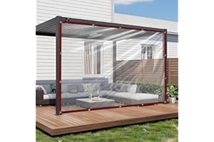 ‎ADRUEKMV Transparente Plane - 2X3m Transparent Planen Wasserdicht mit ösen Plane Durchsichtig für GewäChshaus Gartenplane Abdeckplane Transparent für Regenschutz terrasse Balkon außenbereich carport