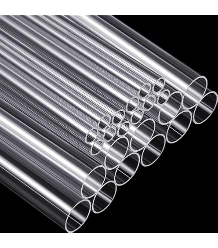 5 Tubes Rigides En Polycarbonate Transparent - 5x6x150 Mm - Pour éclairage, Modélisme Ou Plomberie DIY