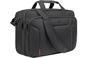 EMPSIGN Torba na laptopa 17,3 cala aktówka dla mężczyzn duża torba na laptopa torba na komputer torba robocza torba kurierska dla biznesu, czarna