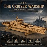 AlgWoodDesign The Cruiser Warship Ahşap Maket Seti 123 Par&ccedil;a &ndash; DIY Savaş Gemisi Koleksiyoner Modeli