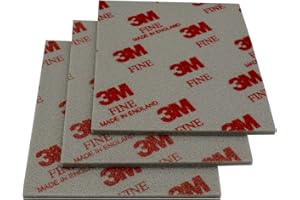 INDIAN STORE 24 Tamponi morbidi 3M 3 pezzi Tamponi abrasivi in ​​spugna abrasiva Levigatura e lucidatura Tamponi in schiuma per levigatura a umido o a secco lavabili e riutilizzabili
