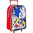 TDL Kids Standard Folding Trolley Hand Luggage Bag Backpack for School Travel Holidays (Sonic)