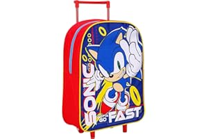TDL Kids Standard Folding Trolley Hand Luggage Bag Backpack for School Travel Holidays (Sonic)