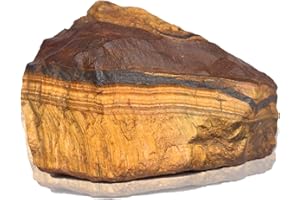 Real Gems Véritable Pierre d'oeil de Tigre Brut 280 CT Naturel Non Coupé Rugueux Certifié Pierre Rare Cristal Oeil de Tigre Rare