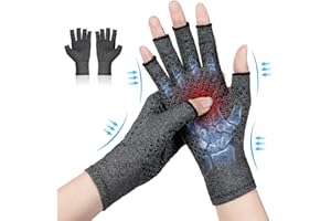 ACWOO Gants de compression pour l'arthrite, 1 paire Réchauffe des Joints de Doigt, Soulage les Douleurs Polyarthrite Rhumatoïde, le Canal Carpien, Réduit la Douleur et Favorise la Guérison (M)
