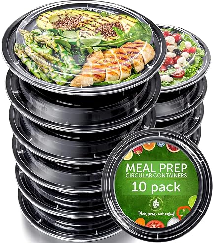 Vinsani Meal Prep Container - BPA-frei, Mikrowellen- & Spülmaschinenfest, 10/20/30 Pack