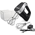 Hamilton Beach Professional Cordless Electric Hand Mixer with Infinite Speed Control, Powerful DC Motor for Effortless Mixing, Fast Recharge, LCD Display, Whisk, Storage Case, Black (62673)