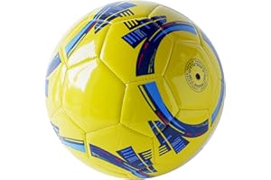 CUCUBA Balón de fútbol de entrenamiento o partido, talla 5, brillante (color: amarillo)