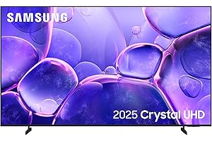 Samsung 65" U8000F, Crystal Processor 4K, 4K Upscaling, Q-Symphony, Knox Security, Metal Stream Design, 2025