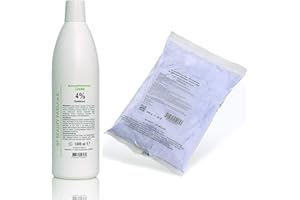 BF BEAUTY FARM E.K. Wasserstoffperoxid Cream Oxydant 1000ml + 500g Blondierpulver BLAU Staubfrei PROFESSIONAL Hochwertig (entwikler cream oxide + BLEACHING POWDER) (Wasserstoffperoxid Cream Oxydant 4% 1000ml + 500g)