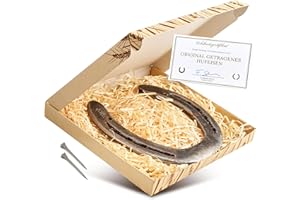 PURAJA Regalo de Herradura Herradura auténtica usada | Amuleto de la Suerte para cumpleaños, mudanzas, inauguraciones, Bodas, bautizos o nacimientos | Original con Certificado de autenticidad