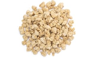 Yakeba | Soja BIO | Haché/Soja en granulés/Eclats | 1000g | En qualité BIO | Culture européenne | Substitut de viande végétalien | TVP | Emincé de soja | Pour bolognaises, burgers etc.