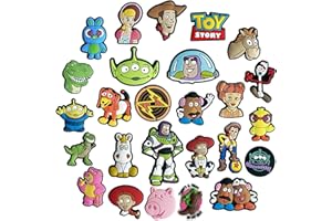 EGEKTBH 26 ciondoli per scarpe con zoccolo di coccodrillo, 26 ciondoli in PVC carini per scarpe di coccodrillo, sandali da polso, braccialetto con coccodrillo, bomboniere, PVC