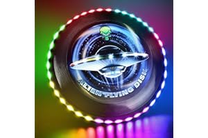 IEEILULU LED Frisbee, Frisbee mit Licht, Leuchtende Frisbee mit 12 Lichteffekte, Wiederverwendbar, LED Frisbee Disc Spaßsport für Kinder Erwachsene Rasenstrand im Freien
