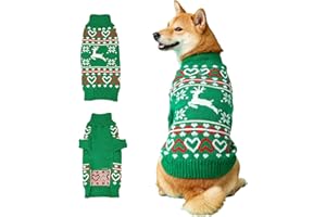 FEUVOIS Maglione Natale Cane Maglioncino Natale Cane Gatto Costume Natales Canes Maglione Cani Caldi Vestito Natales Canes Maglia Natalizia per Cani Piccola Media Grande，Renna XS
