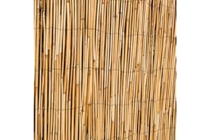 Papillon Peeled Reed Natural Garden Screening Roll Privacy Wind/Sun Protection 4m x 1.2m (13ft 1in x 4ft)