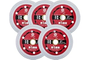 FOCSTOL Tarcza diamentowa do płytek - 5 szt. 75 mm x 10 mm ostrze diamentowe z krawędzią siatkową do porcelany, ceramiki, marmuru, granitu, sztucznego kamienia