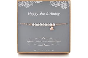 TISSGIRL 9 Year Old Girl Gifts - Sweet Pearl Bracelet Gifts for 9 Year Old Girls, Adjustable Pearl Bracelet, Presents for 9 Year Old Little Girls