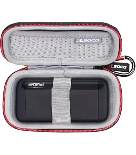 Étui Rigide EVA Pour Disque Dur/SSD 2.5" - Protection Anti-chocs, Filet Interne Pour Câbles - Compatible SanDisk Extreme Et Autres