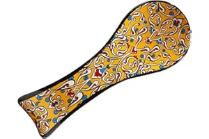HeraCraft Hand Painted Spoon Rest Coaster - 24.5cm/9.7" inc - Ottoman Tulip Patterned Stylish Kitchen On Top Counter Ceramic Spoon Holder - Best Birthday Housewarming Gift Idea