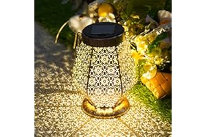OUILA Solar Lantern for Outdoor Use, LED Solar Lights, Garden Decoration, IP65 Waterproof Solar Lights, Hanging Solar Garden Lights for Outdoors, Garden, Balcony, Outdoor, Patios etc