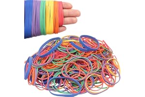 AOUOU Rubber Bands Assorted Size Multicolor Net Weight 190grams Rubber Band for School Home Office Supplies 60 * 1.5mm,76 * 1.5mm,80 * 1.5mm,76 * 3mm,80 * 3mm,90 * 6mm