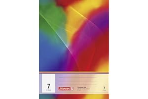 Brunnen 104490702 School Notebook/Exercise Book A4 (16 Sheets, 7 mm Squared, Ruling Type 7) Line Style 7, Squared (7 mm) A4 16 Blatt