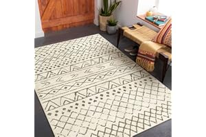 Carvapet Alfombras de Pasillo 90x150cm Alfombra Corredor Antideslizante Larga Alfombras de área Lavable Suave Microfibra Geométrico Tribal Alfombra Comedor Pasillo(Beige)