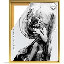 Cadre Photo Vide 90x120 Cm Noir - Pour Toile Et Châssis - Style Moderne Avec Joints D'ombrage