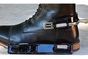 Tysons Breeches Sporenschutz Stiefelschutz Leder Lack Braun Schwarz Stiefel Schutz Glitzer Strass