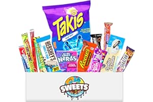 SWEETS AUS ALLER WELT Amerikanische Süßigkeiten Box mit Takis blue – 14 USA Süßigkeiten aus aller Welt - American Candy Box mit Takis Chips – Sweets Süssigkeiten Box aus Amerika