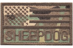 2AFTER1 Multicam American Sheepdog 2x3.25 Agent Morale Tactical Touch Fastener cap Patch