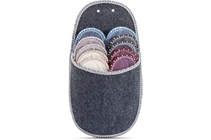 UNBEKANNT Affittacamere Scarpe Pantofole Pantofole Feltro 11 pezzi Grigio