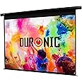 Duronic Projector Screen EPS60 /43 Electric Projection Screen 60 Inch for Home Cinema School Office 4:3 Ratio Matt White Wall Ceiling Mountable HD 3D UHD 4K