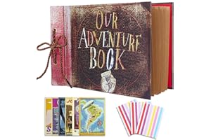 Vienrose Our Adventure Book Up Scrapbook Photo Album DIY Memory Scrap Book Hard Cover Anniversary Couple Gifts for Men Boyfriend Gifts