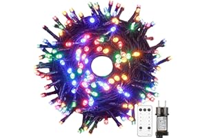 Tacobey Guirlande Lumineuse Sapin de Noël, 20m 200 LED Multicolore Guirlande Electrique Sapin avec Télécommande, Minuterie, 8 Modes, Etanche, Decoration Noel Exterieur et Interieur