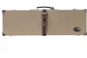 ‎TOURBON TOURBON Jagd Leinwand & Leder Luxus Heavy Duty Shotgun Box Gun Case mit Codeschloss - Grün