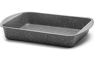 Aeternum Bakeware Petravera Lasagnera, Acciaio, Grigio, 45x30 cm