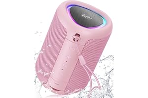 AY Portable Bluetooth Speaker with Lights, Powerful Crystal Clear Sound, IPX5 Waterproof, All Day Playtime, AUX&TF-Card Input, Bluetooth 5.3, TWS Paring, Small Wireless Speaker for Outdoor, Gift Ideas