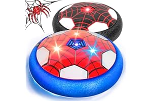 Philivivi Spider Air Power Fußball Led Schwebender Fußball Spielzeug-Set Indoor Geburtstags Jungen & Mädchen 3-12 Jahre (RB)