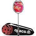 Apacs Nano Fusion Speed 722 (76 grams, Made in Vietnam) Ulta Light Weight | Japanese Graphite Unstrung Badminton Racket with Free Full Cover | G2-4 1/8 inches (Black)