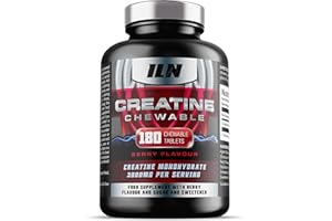 IRON LABS NUTRITION Chewable Creatine Tablets (Berry Flavour) - 3000mg Chewable Creatine Monohydrate Tablets - Creatine Chews - 180 Tablets