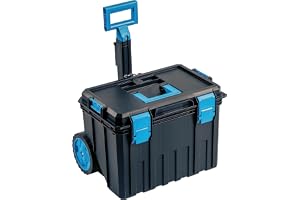 Högert Technik verktygslåda på hjul, lastkapacitet upp till 50 kg, praktisk och rymlig, motståndskraftig mot skador, dammsäke