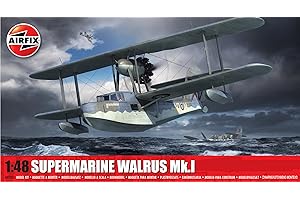 Airfix Model Set - A09183 Supermarine Walrus Mk.I Model Building Kit - Plastic Model Plane Kits for Adults & Children 8+, Set Includes Sprues & Decals - 1:48 Scale Model