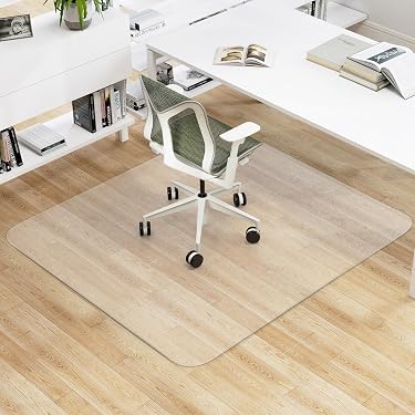 Bürostuhlmatte Für Hartholzböden – Rutschfeste Stuhlunterlage In Rosa/Beige