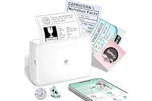 ‎PHOMEMO Phomemo M04S drukarka naklejek, przenośna drukarka termiczna 300DPI, szerokość druku 53/80/110 mm, kompatybilna z iOS i Android, na prezenty, notatki do nauki, dokumenty, zdjęcia