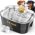 PETDOTT Dog Water Fountain, Large Dog Water Bowl Dispenser, 2.6Gal/10L, Stainless Steel, BPA Free