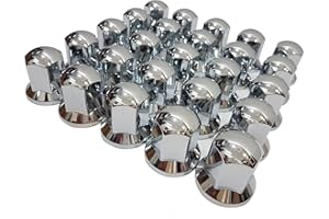 Sertplas 80 piezas x 32 mm cromo tapacubos plástico tapacubos camiones remolque accesorios